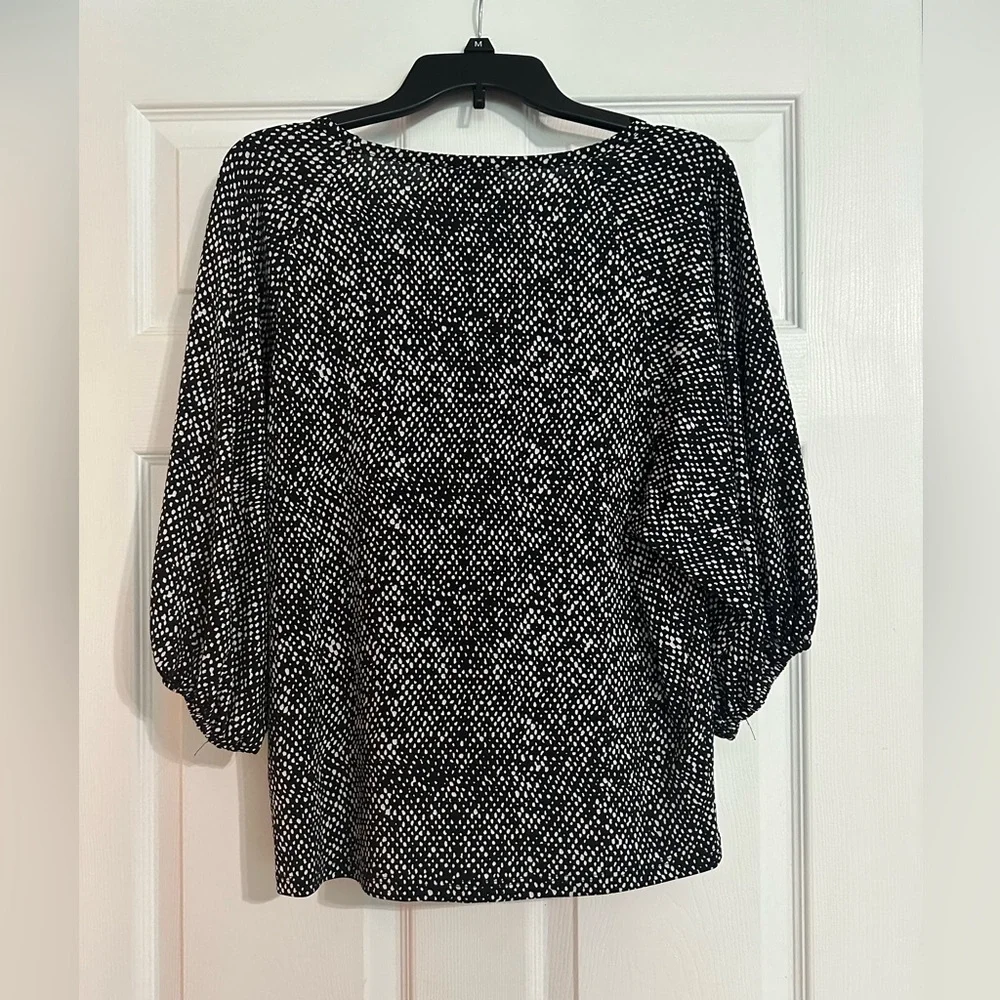 Michael Kors Women’s Printed 3/4 Sleeve Top Stretch Blouse‎ - Size Small